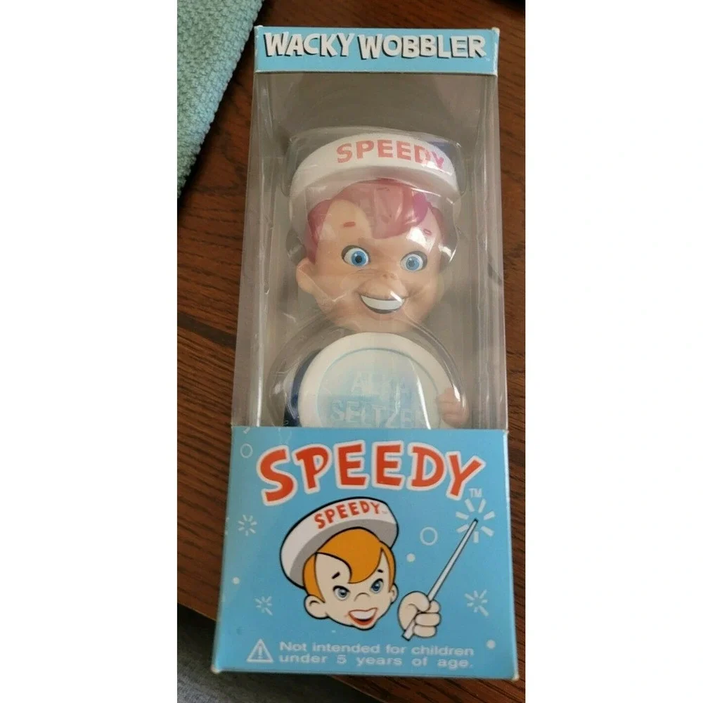 Funky Wacky Wobbler Speedy Alka Seltzer Bobblehead 2003‎ IN BOX